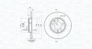 Bremsscheibe Hinterachse MAGNETI MARELLI 360406139001