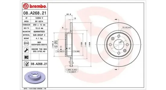 Bremsscheibe Vorderachse MAGNETI MARELLI 360406164101 Bild Bremsscheibe Vorderachse MAGNETI MARELLI 360406164101