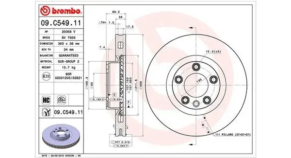 Bremsscheibe Vorderachse MAGNETI MARELLI 360406166201