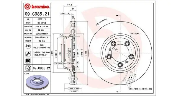 Bremsscheibe Vorderachse MAGNETI MARELLI 360406166501