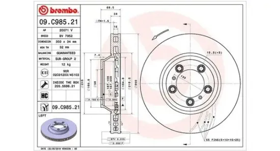 Bremsscheibe Vorderachse MAGNETI MARELLI 360406166501 Bild Bremsscheibe Vorderachse MAGNETI MARELLI 360406166501