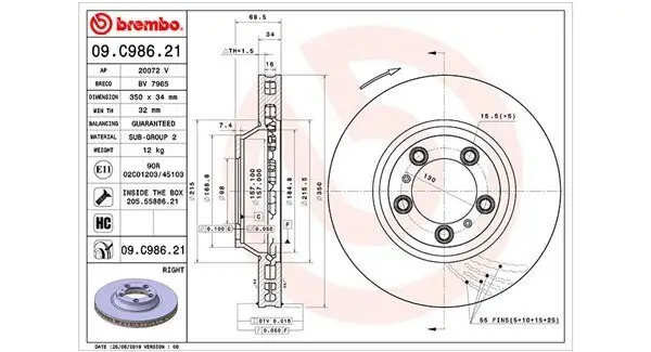 Bremsscheibe Vorderachse MAGNETI MARELLI 360406166601