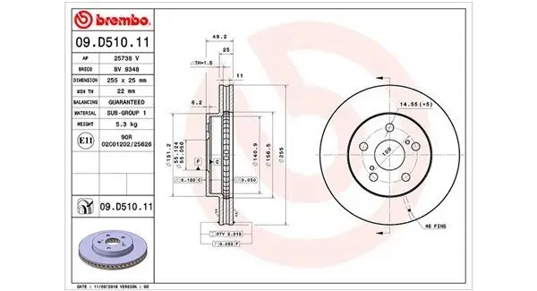 Bremsscheibe MAGNETI MARELLI 360406167601