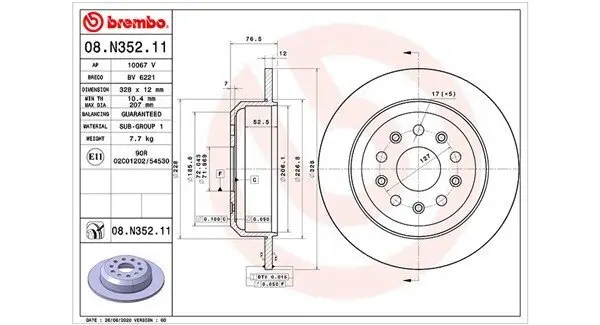 Bremsscheibe Hinterachse MAGNETI MARELLI 360406168801