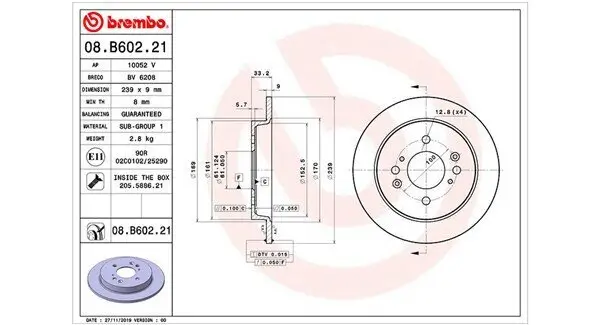 Bremsscheibe Hinterachse MAGNETI MARELLI 360406169501