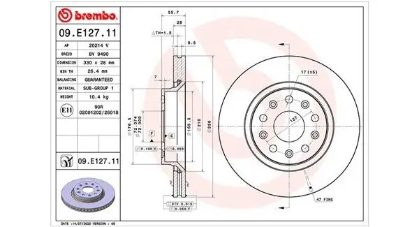Bremsscheibe Vorderachse MAGNETI MARELLI 360406169901