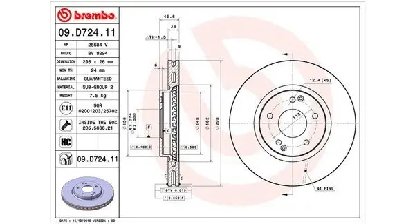 Bremsscheibe Vorderachse MAGNETI MARELLI 360406170701