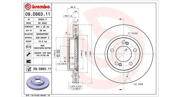 Bremsscheibe Vorderachse MAGNETI MARELLI 360406174701