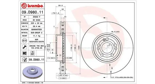 Bremsscheibe Vorderachse MAGNETI MARELLI 360406174801