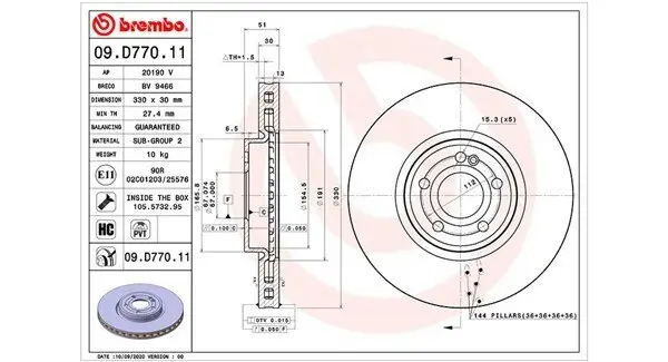 Bremsscheibe Vorderachse MAGNETI MARELLI 360406174901