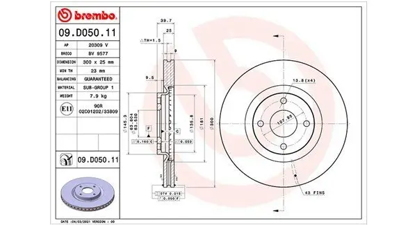 Bremsscheibe Vorderachse MAGNETI MARELLI 360406177101