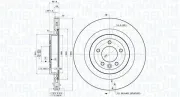 Bremsscheibe MAGNETI MARELLI 360406186101