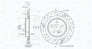 Bremsscheibe Hinterachse MAGNETI MARELLI 360406214401