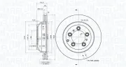 Bremsscheibe Hinterachse MAGNETI MARELLI 360406216301