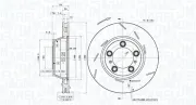 Bremsscheibe Hinterachse MAGNETI MARELLI 360406218301