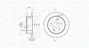 Bremsscheibe Hinterachse MAGNETI MARELLI 360406219401