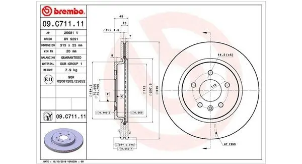 Bremsscheibe Hinterachse MAGNETI MARELLI 360406171401