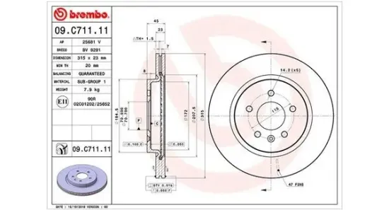 Bremsscheibe Hinterachse MAGNETI MARELLI 360406171401 Bild Bremsscheibe Hinterachse MAGNETI MARELLI 360406171401