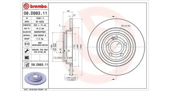 Bremsscheibe Hinterachse MAGNETI MARELLI 360406172201 Bild Bremsscheibe Hinterachse MAGNETI MARELLI 360406172201