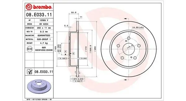Bremsscheibe Hinterachse MAGNETI MARELLI 360406173501