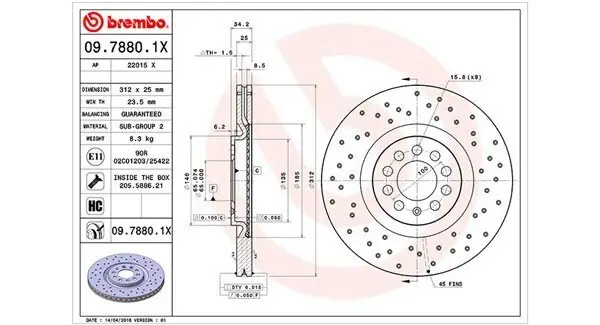 Bremsscheibe MAGNETI MARELLI 360406013102