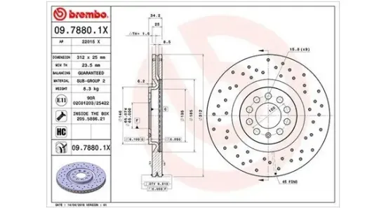 Bremsscheibe Vorderachse MAGNETI MARELLI 360406013102 Bild Bremsscheibe Vorderachse MAGNETI MARELLI 360406013102