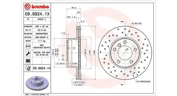 Bremsscheibe MAGNETI MARELLI 360406016302