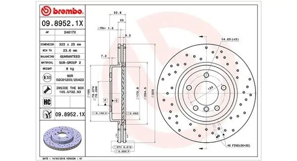 Bremsscheibe Vorderachse MAGNETI MARELLI 360406017102