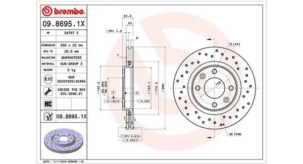 Bremsscheibe Vorderachse MAGNETI MARELLI 360406018702