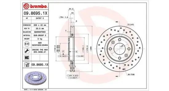 Bremsscheibe Vorderachse MAGNETI MARELLI 360406018702 Bild Bremsscheibe Vorderachse MAGNETI MARELLI 360406018702