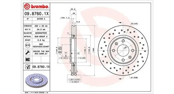 Bremsscheibe MAGNETI MARELLI 360406018902