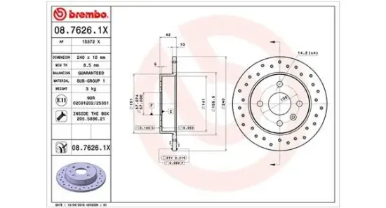 Bremsscheibe MAGNETI MARELLI 360406038902 Bild Bremsscheibe MAGNETI MARELLI 360406038902