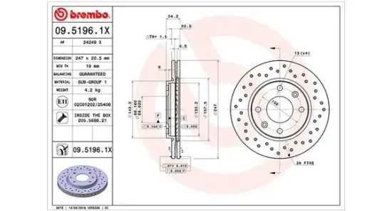 Bremsscheibe Vorderachse MAGNETI MARELLI 360406040502 Bild Bremsscheibe Vorderachse MAGNETI MARELLI 360406040502