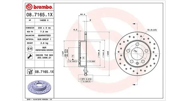 Bremsscheibe MAGNETI MARELLI 360406049702