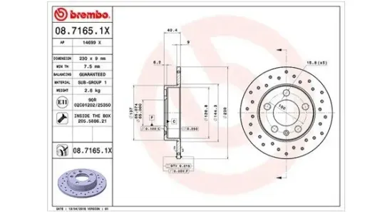 Bremsscheibe Hinterachse MAGNETI MARELLI 360406049702 Bild Bremsscheibe Hinterachse MAGNETI MARELLI 360406049702