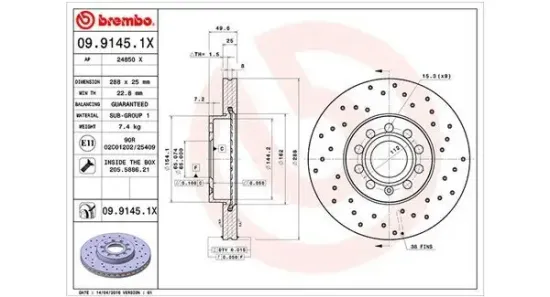 Bremsscheibe Vorderachse MAGNETI MARELLI 360406050502 Bild Bremsscheibe Vorderachse MAGNETI MARELLI 360406050502