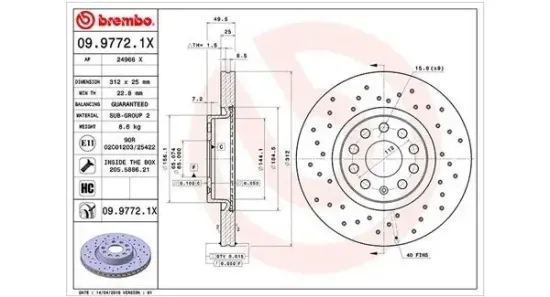 Bremsscheibe Vorderachse MAGNETI MARELLI 360406050602 Bild Bremsscheibe Vorderachse MAGNETI MARELLI 360406050602