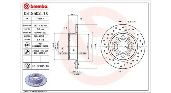 Bremsscheibe MAGNETI MARELLI 360406050702