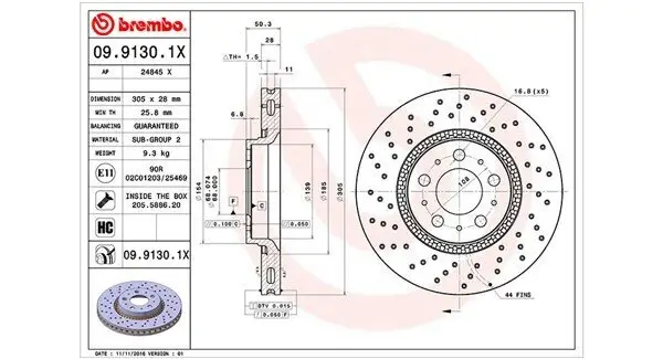 Bremsscheibe Vorderachse MAGNETI MARELLI 360406051802