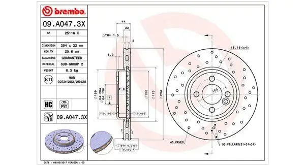 Bremsscheibe Vorderachse MAGNETI MARELLI 360406069202