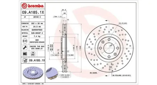 Bremsscheibe Vorderachse MAGNETI MARELLI 360406070002 Bild Bremsscheibe Vorderachse MAGNETI MARELLI 360406070002