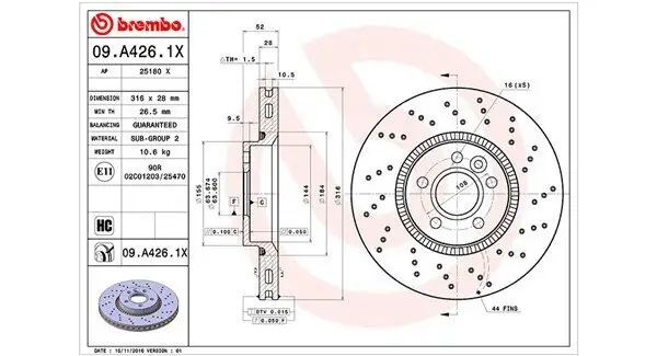 Bremsscheibe MAGNETI MARELLI 360406077302