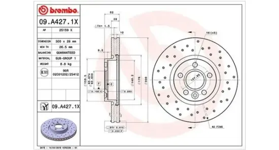 Bremsscheibe Vorderachse MAGNETI MARELLI 360406087602 Bild Bremsscheibe Vorderachse MAGNETI MARELLI 360406087602