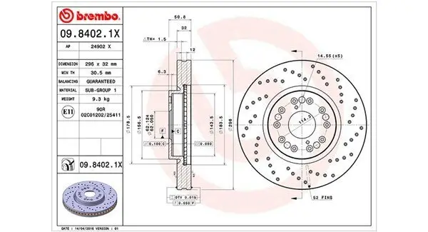 Bremsscheibe Vorderachse MAGNETI MARELLI 360406090102