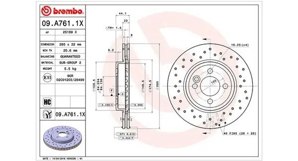 Bremsscheibe Vorderachse MAGNETI MARELLI 360406090702
