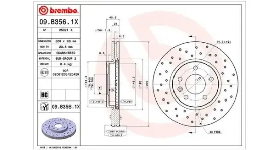 Bremsscheibe Vorderachse MAGNETI MARELLI 360406108702 Bild Bremsscheibe Vorderachse MAGNETI MARELLI 360406108702