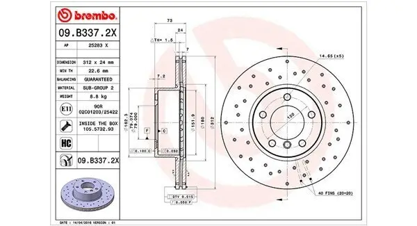 Bremsscheibe MAGNETI MARELLI 360406110502