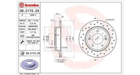 Bremsscheibe Hinterachse MAGNETI MARELLI 360406136002 Bild Bremsscheibe Hinterachse MAGNETI MARELLI 360406136002