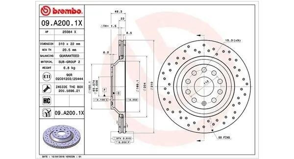 Bremsscheibe MAGNETI MARELLI 360406140002