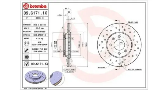 Bremsscheibe Vorderachse MAGNETI MARELLI 360406146002 Bild Bremsscheibe Vorderachse MAGNETI MARELLI 360406146002